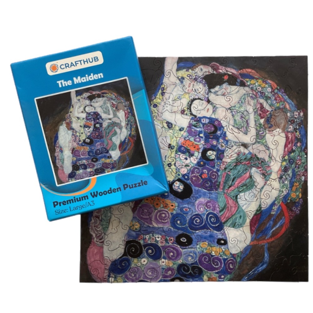 Wooden Puzzle with Random Animal
Shapes - Klimt "The Maiden"
